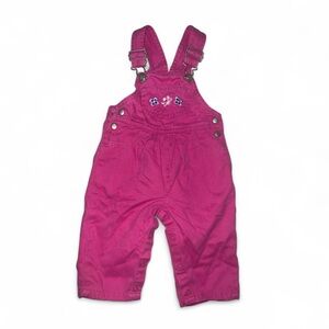 Curfew Pink Kids Overalls with Floral Detail